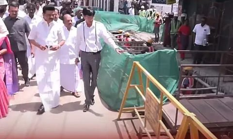 நங்கநல்லூரில் மழைநீர் வடிகால் அமைக்கும் பணி - முதல்-அமைச்சர் மு.க.ஸ்டாலின் ஆய்வு