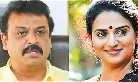 நடிகையுடன் சேர்ந்து வாழும் நடிகர் வீட்டுக்கு செல்ல 3-வது மனைவிக்கு தடை