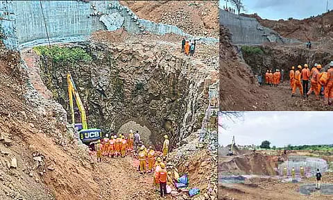 புனேயில், மண் சரிந்து விழுந்ததால் கிணற்றில் புதைந்து 4 தொழிலாளர்கள் பலி