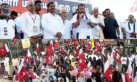 20 ஆண்டுகளை கடந்த ஆயுள் தண்டனை கைதிகளை விடுவிக்கக்கோரி மனிதநேய ஜனநாயக கட்சியினர் சிறை நிரப்பும் போராட்டம் 150 பேர் கைது