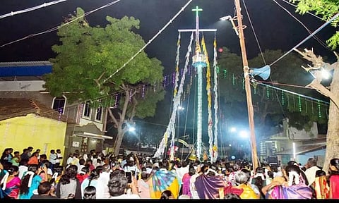 நாசரேத் பிரகாசபுரம்பரிசுத்த பரலோக மாதாஆலய திருவிழா கொடியேற்றம்