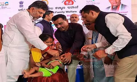 இந்திராதனுஸ் போலியோ சொட்டு மருந்து வழங்கும் பணி தொடக்கம்