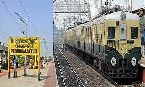 மின்சார ரெயிலில் தவித்த சிறுவனை மீட்ட போலீசார்