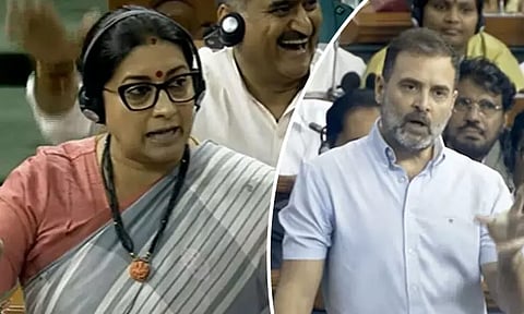 "அனல் தெறிக்கும் பேச்சு அடிபட்டு போச்சு" நாடாளுமன்றத்தில் ராகுல்காந்தி "பறக்கும் முத்தம்" மத்திய மந்திரி ஸ்மிருதி இரானி கடும் கண்டனம்