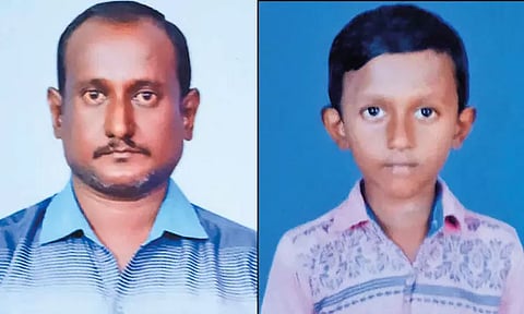 புழல் ஏரியில் மூழ்கி தந்தை-மகன் சாவு