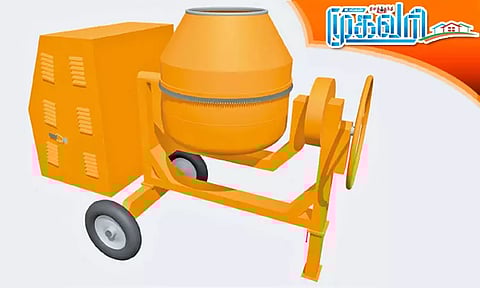 உறுதியான கட்டிடம் அமைக்க உதவும் கான்கிரீட் கலக்கும் எந்திரம்