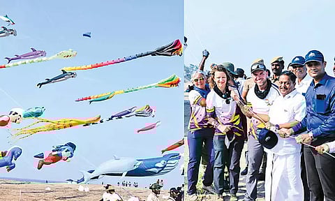 சர்வதேச பட்டம் திருவிழா நிறைவு அமைச்சர் ராமச்சந்திரன் பங்கேற்பு