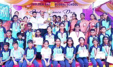 அரியலூர் கோல்டன் கேட்ஸ் குளோபல் பள்ளியில் விளையாட்டு விழா