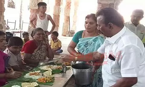 சாத்தூர் வெங்கடாசலபதி கோவிலில் சமபந்தி விருந்து