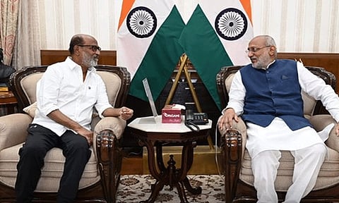 ஜார்க்கண்ட் கவர்னர் சி.பி.ராதாகிருஷ்ணனுடன் நடிகர் ரஜினிகாந்த் சந்திப்பு!