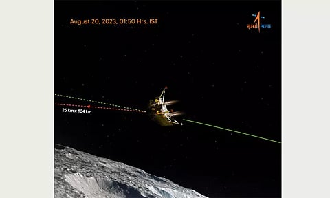 சந்திரயான்-3 விண்கலத்தின் இறுதி வேகக்குறைப்பு செயல்பாடு வெற்றி.!