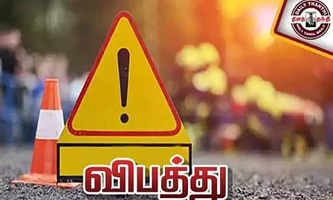 திருப்போரூர் அருகே தடுப்புச்சுவரில் லாரி மோதி விபத்து