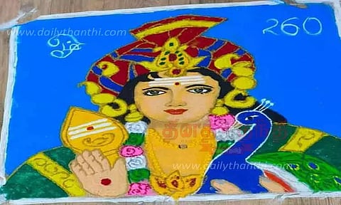 சுடலை ஆண்டவர் கோவில் கொடை விழாவில் கோலப்போட்டி