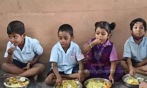 ரவணசமுத்திரம் பள்ளிக்கூடத்தில் காலை சிற்றுண்டி திட்டம் தொடக்கம்