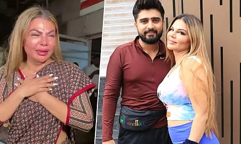 நிர்வாண வீடியோ எடுத்து விற்பனை செய்ததாக நடிகை ராக்கி சாவந்த் - கணவர் மாறி மாறி குற்றச்சாட்டு