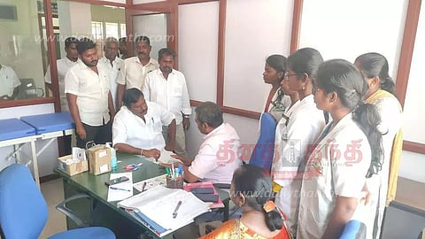 ஆயுஷ் மருத்துவமனையில் சிவா எம்.எல்.ஏ. திடீர் ஆய்வு