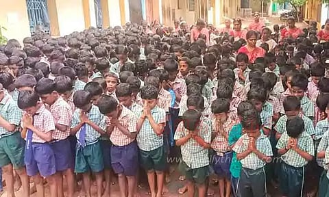 சந்திரயான்-3 திட்டம் வெற்றிக்குபள்ளிக்கூட மாணவர்கள் கூட்டு பிரார்த்தனை