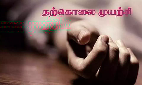 பிளேடால் கழுத்தை அறுத்து வாலிபர் தற்கொலை முயற்சி