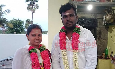 காதல் திருமண ஜோடி போலீசில் தஞ்சம்