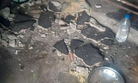 சத்துணவு கூட மேற்கூரை பெயர்ந்து விழுந்து பெண் ஊழியர் காயம்