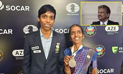 விரைவில் பிரக்ஞானந்தாவுக்கு எக்ஸ்.யூ.வி 400 இ.வி ரக கார்..! ஆனந்த் மகிந்திரா அறிவிப்பு