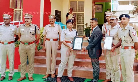 பாணாவரம் போலீஸ் நிலையத்துக்கு ஐ.எஸ்.ஓ. தரச்சான்று