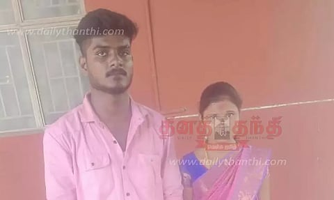 காதல் திருமண ஜோடி போலீஸ் நிலையத்தில் தஞ்சம்
