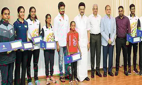 134 தமிழக வீரர், வீராங்கனைகளுக்கு ரூ.2¼ கோடி ஊக்கத்தொகை: முதல்-அமைச்சர் மு.க.ஸ்டாலின் வழங்கினார்