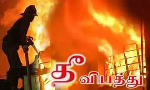 குன்றத்தூரில் பஞ்சு மெத்தை குடோனில் தீ விபத்து; உயிர் தப்பிய ஊழியர்கள்