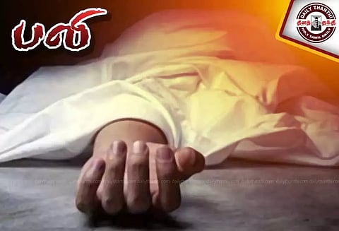 கலவை எந்திர சக்கரத்தில் சிக்கி பெண் பலி