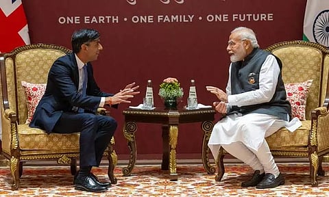 பிரிட்டன் பிரதமர் ரிஷி சுனக்குடன் பிரதமர் மோடி சந்திப்பு