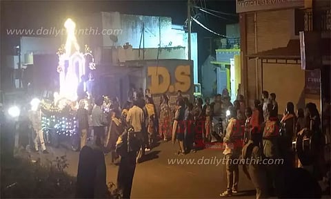 ஆண்டர்சன்பேட்டையில் லூர்து மாதா தேர் பவனி