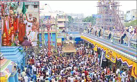 தி.மு.க. ஆட்சி அமைந்த பிறகு 1,000-வது கும்பாபிஷேகம்: மாம்பலம் காசி விஸ்வநாதர் கோவிலில் கோலாகலமாக நடந்தது