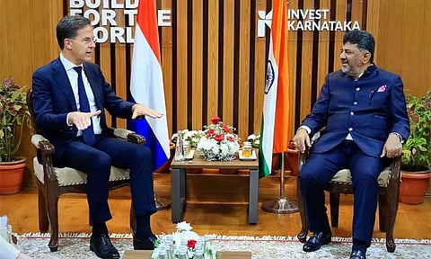 துணை முதல்-மந்திரி டி.கே.சிவக்குமாருடன் நெதர்லாந்து பிரதமர் சந்திப்பு