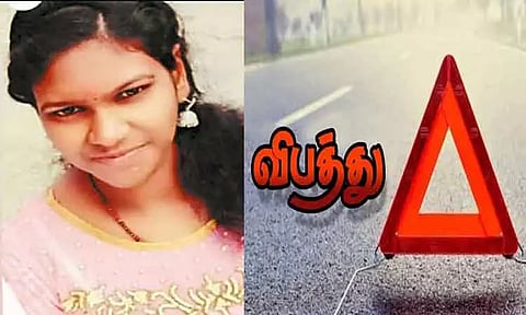 திருத்தணியில் மோட்டார் சைக்கிள் விபத்தில் இளம்பெண் பலி