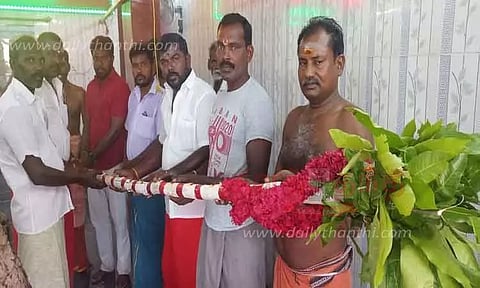 வண்டிமலையான் கோவில் கொடை விழா கால்நாட்டுதலுடன் தொடங்கியது