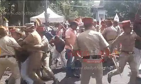 மாகி மண்டல அதிகாரி அலுவலகம் முற்றுகை