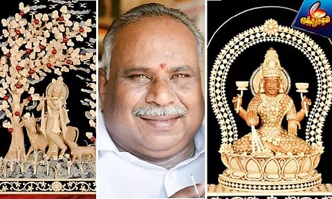 அரிசி, சந்தனத்தில்... நுண் சிற்பங்கள் வடிக்கும் கைவினை கலைஞர்