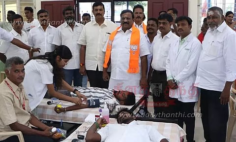 பிரதமர் மோடி பிறந்தநாளையொட்டி ரத்ததான முகாம்