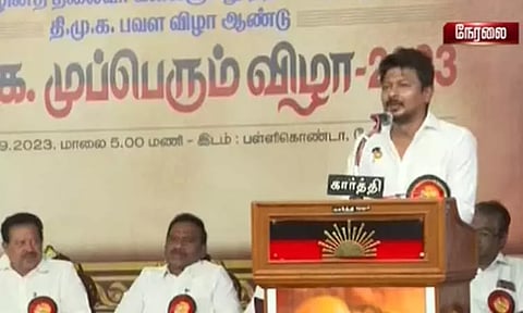 திமுகவை எந்த கொம்பனாலும் தொடக்கூட முடியாது: உதயநிதி ஸ்டாலின்