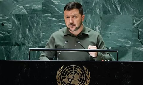 பயங்கரவாதிகள் அணு ஆயுதங்களை வைத்திருக்க எந்த உரிமையும் இல்லை: ரஷியாவை சாடிய ஜெலன்ஸ்கி