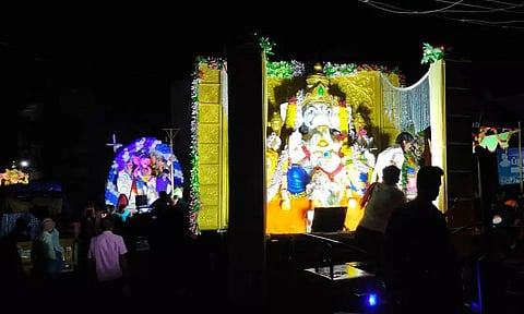 சின்னமனூரில் விநாயகர் சிலைகள் ஊர்வலம்