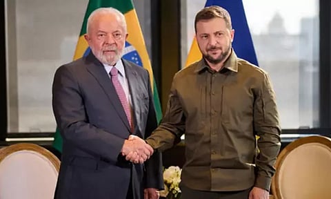 பிரேசில் அதிபருடன் முதன்முறையாக உக்ரைன் அதிபர் சந்திப்பு; இருதரப்பு உறவுகள் பற்றி ஆலோசனை