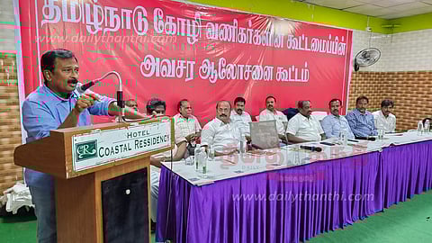 கோழி இறைச்சி வியாபாரிகளுக்கு அரசு பாதுகாப்பு வழங்க வேண்டும்கூட்டமைப்பின் மாநில தலைவர் பேட்டி