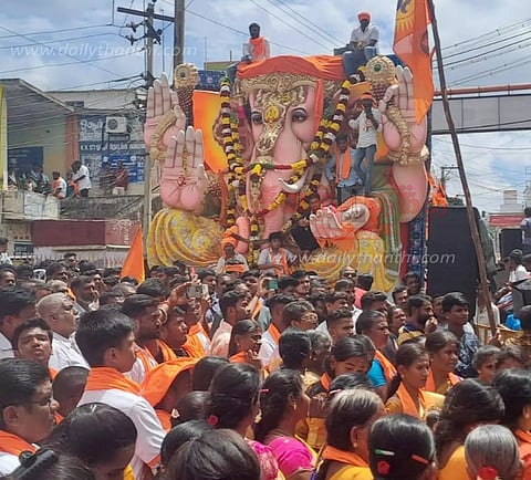 ஓசூரில் நிறைவு நாளில்80 விநாயகர் சிலைகள் நீர்நிலைகளில் கரைப்பு