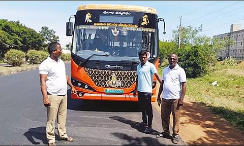 திருப்பதியில் மின்சார பஸ்சை மர்மநபர் கடத்திச்சென்றதால் பரபரப்பு