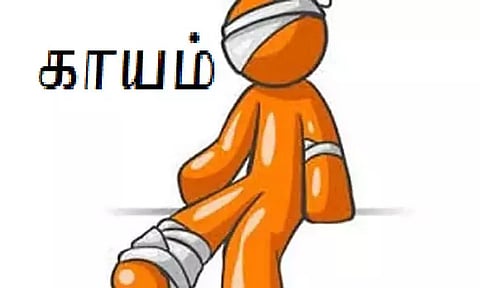 நைலான் கயிற்றில் சிக்கி மெக்கானிக் படுகாயம்