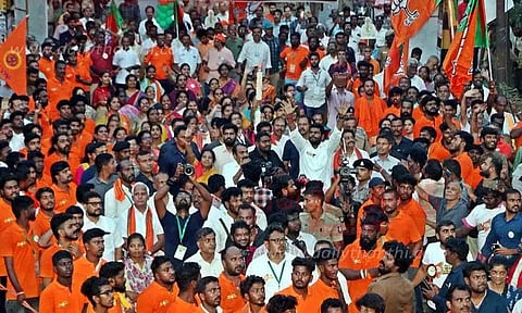 கோவையில் 4-வது நாளாக அண்ணாமலை பாத யாத்திரை