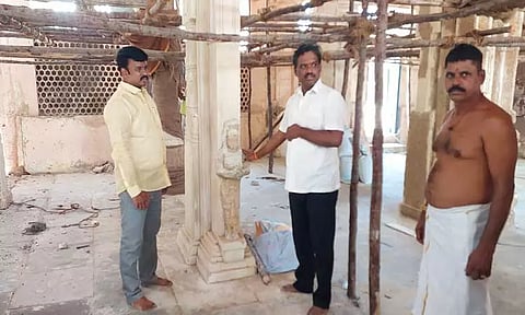 திருச்செந்தூர் சுப்பிரமணிய சுவாமி கோவிலில் ராஜகோபுர வாசல் திருப்பணி மண்டபம் பழமை மாறாமல் புனரமைப்பு