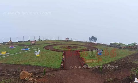 சந்தன மலையில் பூங்கா அமைக்கும் பணி தொடக்கம்